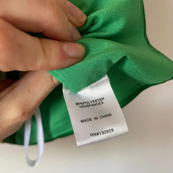 Superdown Tiana Satin Bustier Crop Top Green  Sz S - Picture 7 of 7